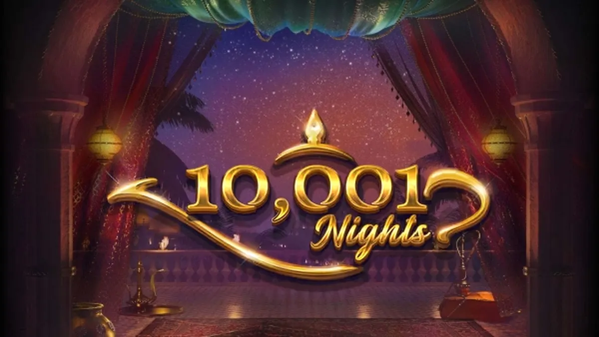 Cenário temático do slot 10,001 Nights com elementos orientais
